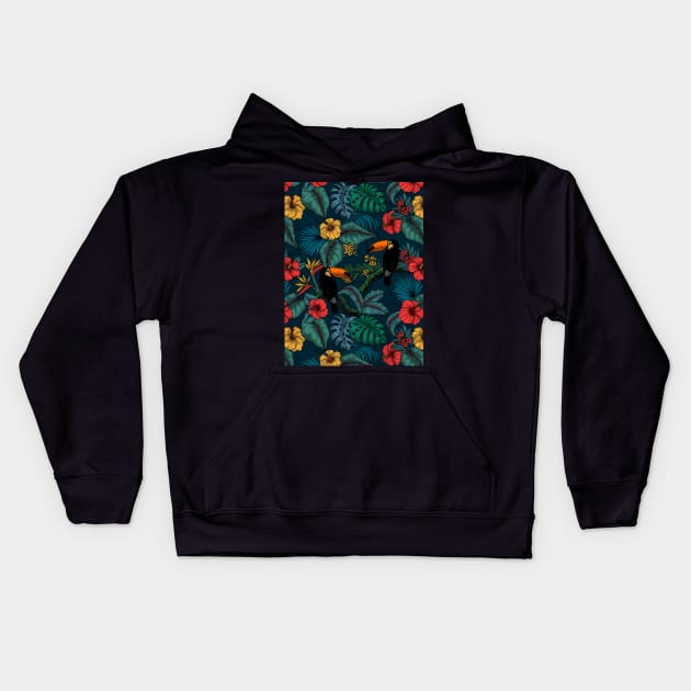 Tropical garden 2 Kids Hoodie by katerinamk